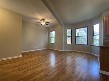 Large windows with lots of natural light